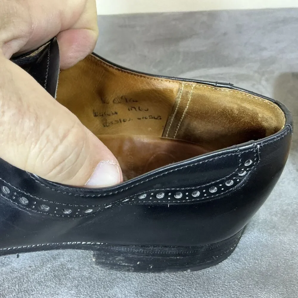 Church’s Of England Medallion Men’s Black Leather Dress Shoes 9 C Vintage Oxford